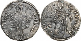 Firenze. Repubblica (Sec. XIII-1532). Grosso da 6 soldi , II sem. 1477, Luigi di Antonio di Migliore Guidotti maestro di zecca. MIR 62/33. AG. g. 2.28...