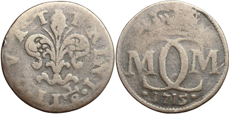 Firenze. Cosimo III de' Medici (1670-1723). Mezza crazia da 2 e 1/2 quattrini 17...
