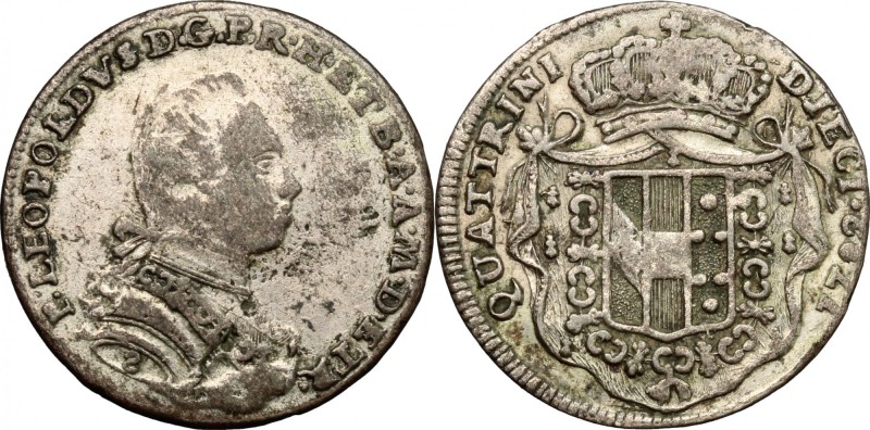Firenze. Pietro Leopoldo di Lorena (1765-1790). 10 quattrini o doppia crazia 178...