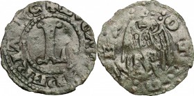 Lucca. Signoria della Repubblica di Pisa (1342-1369). Aquilino piccolo. MIR 138. MI. g. 0.45 mm. 15.50 NC. BB.