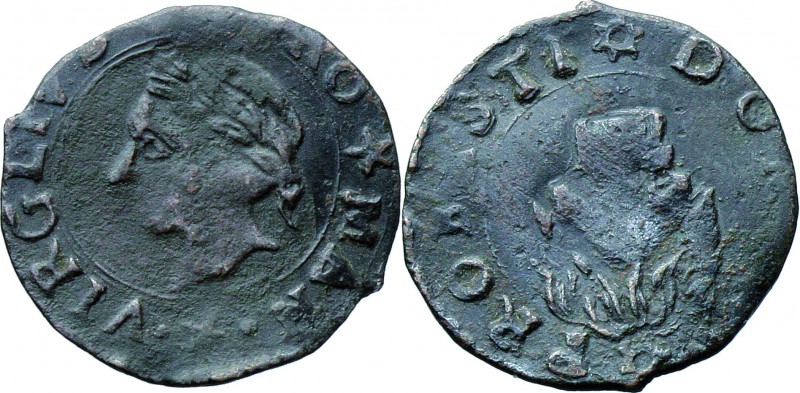 Mantova. Francesco II (1484-1519). Quattrino. CNI 35/53. MIR 438. AE. g. 0.79 Be...