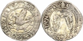 Milano. Galeazzo Maria Sforza (1468-1476). Grosso da 4 soldi. Cr. 13. MIR 207. AG. g. 2.77 mm. 22.50 R. qBB-BB.