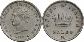 Milano. Napoleone (1805-1814). Soldo 1812. Pag. 77. CU. mm. 27.00 qSPL.
