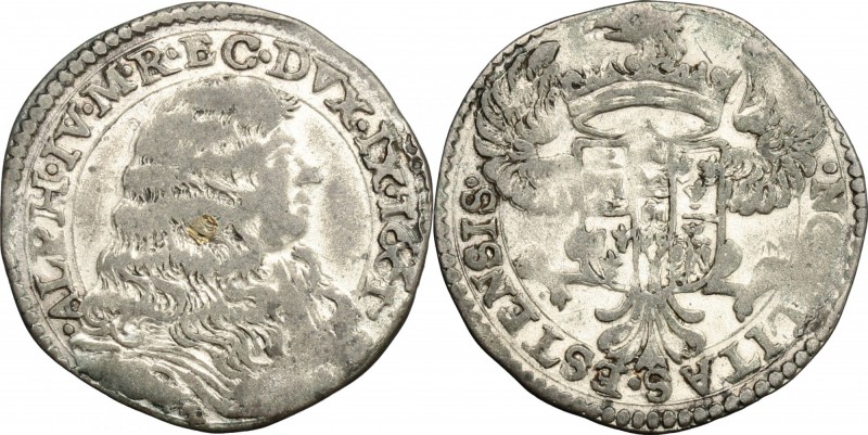 Modena. Alfonso IV D'Este (1658-1662). Mezza lira 1661. CNI 11/14. Rav. Mor. 5. ...