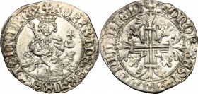 Napoli. Roberto d'Angiò (1309-1343). Gigliato. P/R 2. MIR 28. AG. g. 3.95 SPL+.
