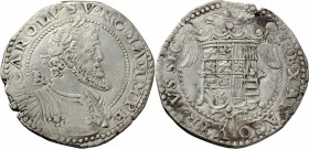 Napoli. Carlo V (1516-1556). Mezzo ducato, sigla IBR. P/R 15. MIR 135. AG. g. 14.81 mm. 33.00 Bel BB+.