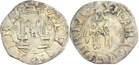 Napoli. Carlo V (1516-1556). Cinquina, sigla IBR. P/R 39g. MIR 151/7. AG. g. 0.66 mm. 15.00 BB+.