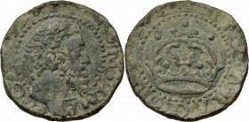 Napoli. Carlo V (1516-1556). Due cavalli. P/R 45. MIR 155. AE. g. 3.47 mm. 20.50 Bel BB.
