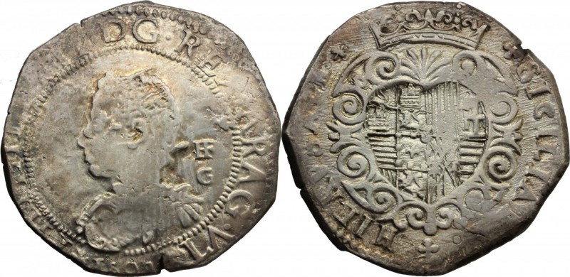 Napoli. Filippo III (1598-1621). Mezzo ducato 1609 sigle IAF/G. P/R 5. MIR 202/1...