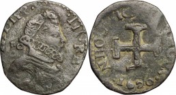 Napoli. Filippo III (1598-1621). Carlino 1620, sigle FC/C. P/R 18a. MIR 211/1. AG. g. 2.17 mm. 20.00 BB.