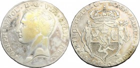 Napoli. Giuseppe Napoleone (1806-1808). Piastra 1808. P/R 3. MIR 433/3. AG. g. 27.27 mm. 37.50 R. qBB-BB.