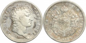 Napoli. Gioacchino Murat (1808-1815). 5 lire 1813. P/R 13. MIR 441/1. AG. g. 24.70 mm. 37.00 R. qBB-BB.