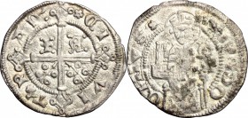 Padova. Jacopo II da Carrara (1345-1350). Carrarino da 2 soldi. B. 1729. AG. g. 1.07 mm. 19.00 BB.