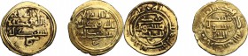 Palermo. Califfi Fatimidi, Al Mansur (1101-1130) (?). Lotto di due robai, contraffazioni(?). AU. 0,58 e 0,76 g. Interessante da studio. BB+.