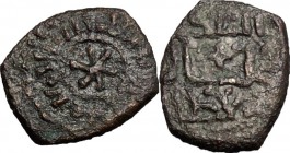 Palermo. Guglielmo I (1154-1166). Kharruba. Travaini 301. AE. g. 0.50 mm. 11.00 Variante con stella a sei punte BB.