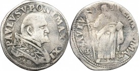 Roma. Paolo V (1605-1621). Grosso A. XI, 1615. Berm. 1570. AG. g. 1.75 mm. 20.00 R. qBB/MB.