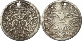 Roma. Sede Vacante 1689. Giulio. Berm. 2161. AG. mm. 22.00 Foro. Bel BB.