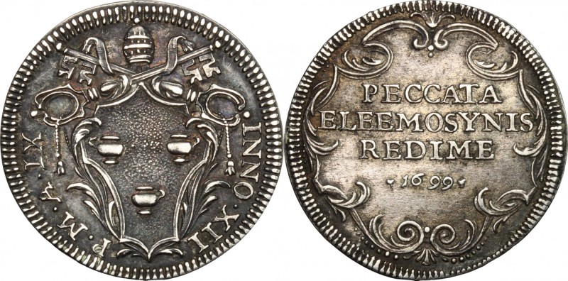 Roma. Innocenzo XII (1691-1700). Giulio A. IX, 1699. Berm. 2263. AR. g. 3.02 mm....