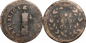 Roma. Prima Repubblica Romana (1798-1799). 2 baiocchi 12° tipo (Gig. 16). Gig. 16. Bruni 20 (D/) e 11 (R/). AE. mm. 35.00 RRRRR. Accoppiamento di coni...