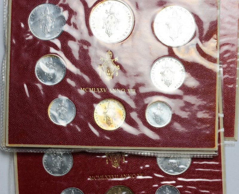 Roma - Città del Vaticano. Paolo VI (1963-1678). Lotto di 4 serie zecca: A. XIII...