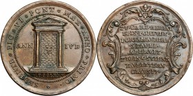Pio VI (1775-1779). Medaglia Giubileo 1775. Chiusura della Porta Santa di S. Paolo, Card. Albani. D/ La Porta Santa di San Paolo; ai lati, ANN-IVB; al...