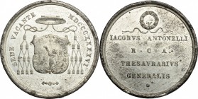 Sede Vacante (1846). Medaglia 1846 per Giacomo Antonelli, Tesoriere Generale. D/ Stemma cardinalizio. R/ IACOBVS ANTONELLI/ R. C. A./ THESAVRARIVS/ GE...