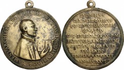 Roma. Ludovico Ludovisi (1595 - 1632), cardinale e arcivescovo. Medaglia fusa 1626 per la fondazione della chiesa di S. Ignazio a Roma. D/ VT SAPIENS ...