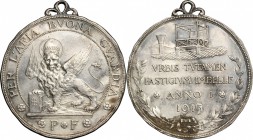 Venezia. Medaglia per la difesa antiaerea della città di Venezia, 1915. AG. mm. 38.00 SPL.