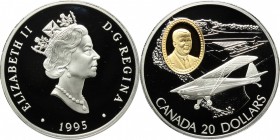 Canada. Elisabetta II (dal 1952). 20 dollars 1995. AR/AU. Proof.