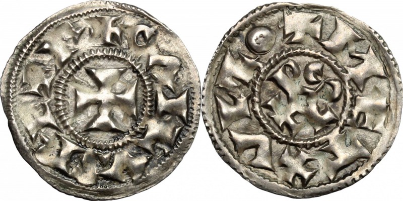 France. Charles the Simple (879-929). AR Denier, Metallum (Melle) mint. Depeyrot...