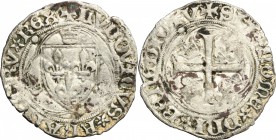 France. Louis XI (1461-1483). Blanc a la couronne. Duplessy. 550C. MI. g. 2.04 mm. 25.00 About VF.