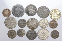 Switzerland. Lot of 15 coins to be sorted. Many cantons: Luzern, Schwyz Geneva, Vaud, Neuchatel, San Gallo, Bern,Wallis. Possible rarities inside