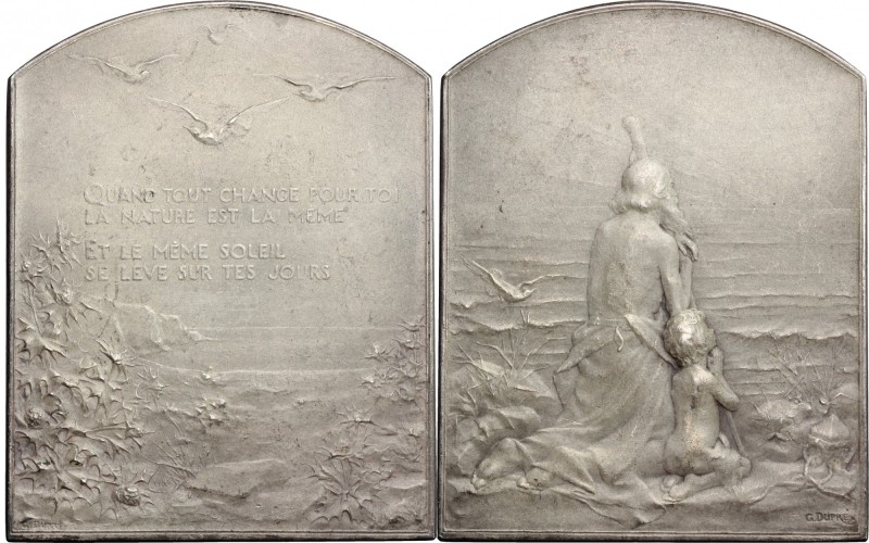 Algeria. Salute to the Sun Plaquette by Georges Dupré. Commission des valeurs de...