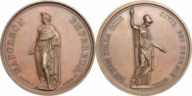 France. Napoleon (1804-1814). Medal Promulgation of the Civil Code, also called Le Code Napoleon, minted in Paris, 1804. AE. mm. 42.00 Inc. Brenet- De...