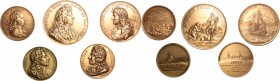 France. Lot of 5 medals, XX cent. (1967-1971 ca.). AE. 42.00 - 55.00 mm. EF.