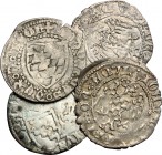 Aquileia. Lotto di quattro denari: Giovanni I, Antonio I, Antonio II, Ludovico. MI.