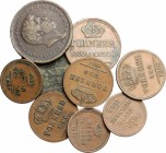 Napoli. Ferdinando II (1830-1859). Lotto di 9 monete. AE. Mediamente di buona conservazione. Interessante