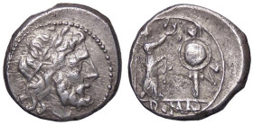 ROMANE REPUBBLICANE - ANONIME - Monete senza simboli (dopo 211 a.C.) - Vittoriato B. 9; Cr. 53/1 (AG g. 3,01)
BB+