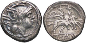 ROMANE REPUBBLICANE - ANONIME - Monete senza simboli (dopo 211 a.C.) - Sesterzio B. 4; Cr. 44/7 (AG g. 1,3)
qBB