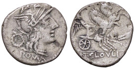 ROMANE REPUBBLICANE - CLOULIA - T. Cloulius (128 a.C.) - Denario B. 1; Cr. 260/1 (AG g. 3,83)
qBB