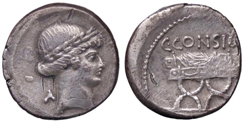 ROMANE REPUBBLICANE - CONSIDIA - C. Considius Paetus (46 a.C.) - Denario B. 2; C...