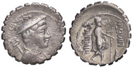 ROMANE REPUBBLICANE - MAMILIA - C. Mamilius Limetanus (82 a.C.) - Denario serrato B. 6; Cr. 362/1 (AG g. 3,61)
qBB