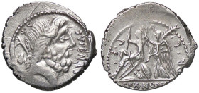 ROMANE REPUBBLICANE - NONIA - M. Nonius Sufenas (59 a.C.) - Denario B. 1; Cr. 421/1 (AG g. 3,47)
SPL/qSPL