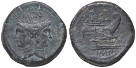 ROMANE REPUBBLICANE - POMPEIA - Sex. Pompeius Magnus (42 a.C.) - Asse B. 20; Cr. 479/1 (AE g. 29,26) Qualche ritocco
 Qualche ritocco
bel BB