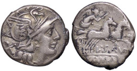 ROMANE REPUBBLICANE - SAUFEIA - L. Saufeius (152 a.C.) - Denario B. 1; Cr. 204/1 (AG g. 3,39)
BB/qBB