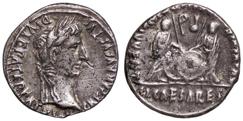 ROMANE IMPERIALI - Augusto (27 a.C.-14 d.C.) - Denario (Lugdunum) C. 43; RIC 351...