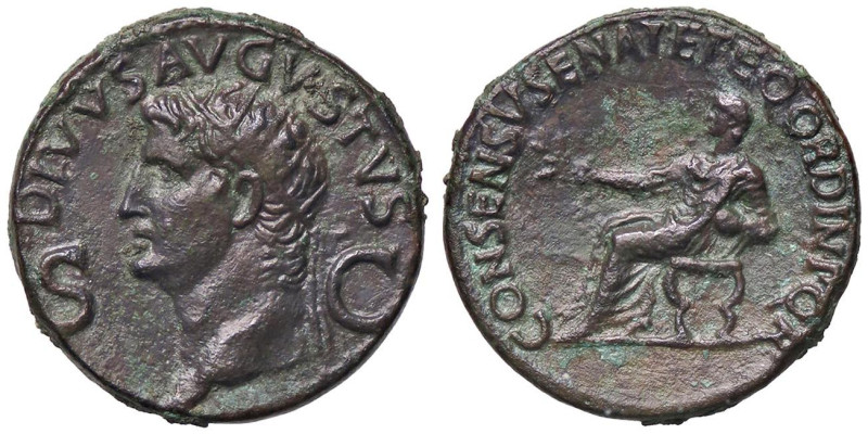 ROMANE IMPERIALI - Augusto (27 a.C.-14 d.C.) - Dupondio (Restituzione di Tiberio...