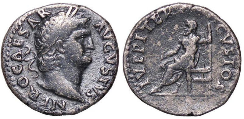 ROMANE IMPERIALI - Nerone (54-68) - Denario C. 119; RIC 45 (AG g. 2,92)
qBB