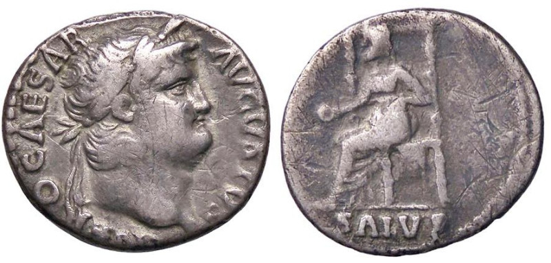 ROMANE IMPERIALI - Nerone (54-68) - Denario C. 314; RIC 52 (AG g. 3,17)
qBB