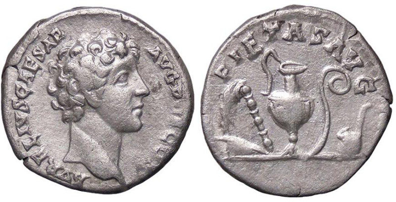 ROMANE IMPERIALI - Marco Aurelio (161-180) - Denario C. 451; RIC A424a (AG g. 3,...